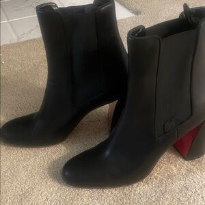 Christian Louboutin Black Heeled Ankle Boots